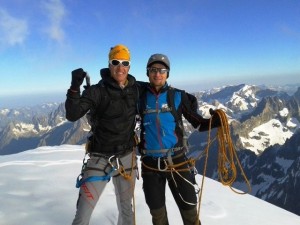 am Gipfel des westlichsten Viertausenders der Alpen!