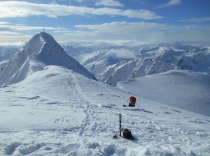 unser Startplatz am Nordgipfel...