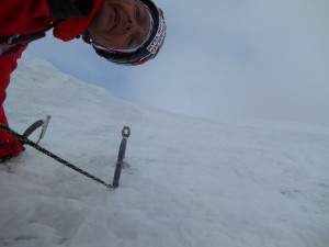 in der Vertain- Nordwand...
